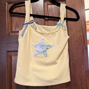 Patchwork Yellow and Blue Star Tank